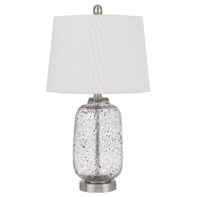 24 Inch Curved Speckled Glass Jar Base Table Lamp Clear-zoom-