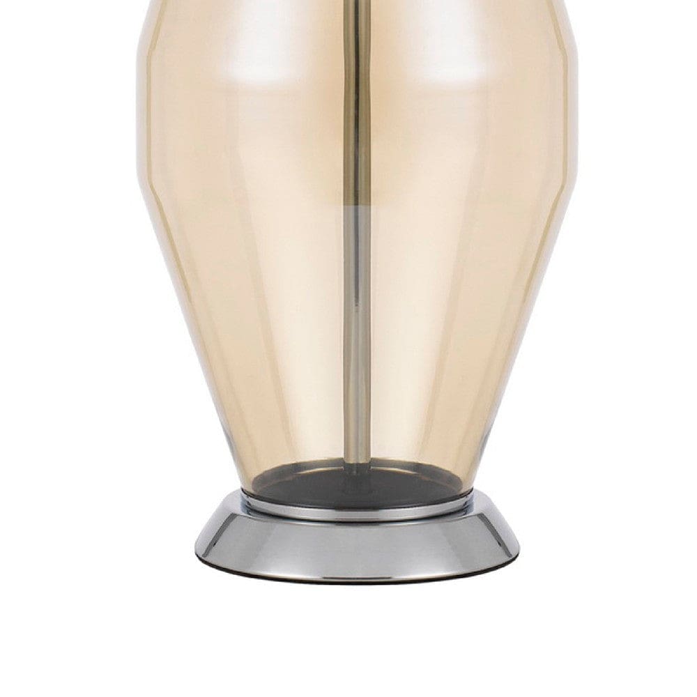 29 Inch Table Lamp Smoked Glass Vase Design Base Dimmer