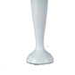 12 Inch Resin Table Lamp with Empire Shade Fur Trim Blue