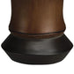 13 Inch Resin Candle Holder With Bamboo Column Design Brown