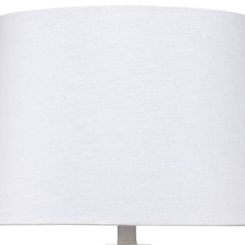 28 Inch Resin Tapered Table Lamp with Raised Design Cream-zoom-