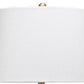 27 Inch Round Ceramic Stacked Ball Table Lamp White Gray