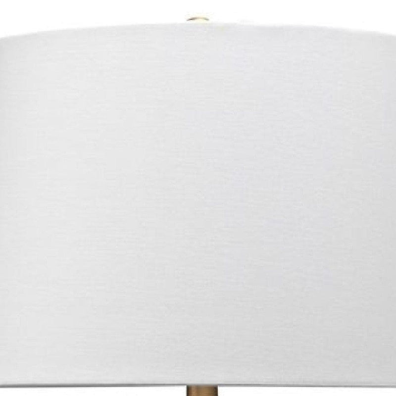 27 Inch Round Ceramic Stacked Ball Style Table Lamp White-zoom-