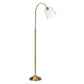69 Inch Metal Floor Lamp With Clear Cone Glass Shade Brass