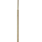 69 Inch Metal Floor Lamp With Clear Cone Glass Shade Brass