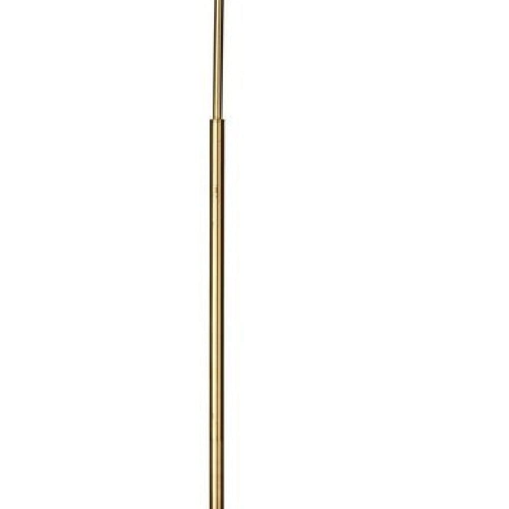 69 Inch Metal Floor Lamp With Clear Cone Glass Shade Brass