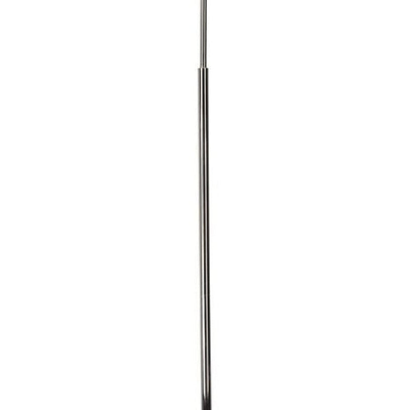 69 Inch Metal Floor Lamp With Clear Cone Glass Shade Silver-zoom-
