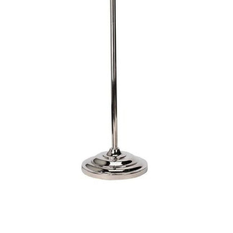69 Inch Metal Floor Lamp With Clear Cone Glass Shade Silver-zoom-