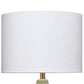 20 Inch Ceramic Table Lamp with Curved Tie Dye Design Green
