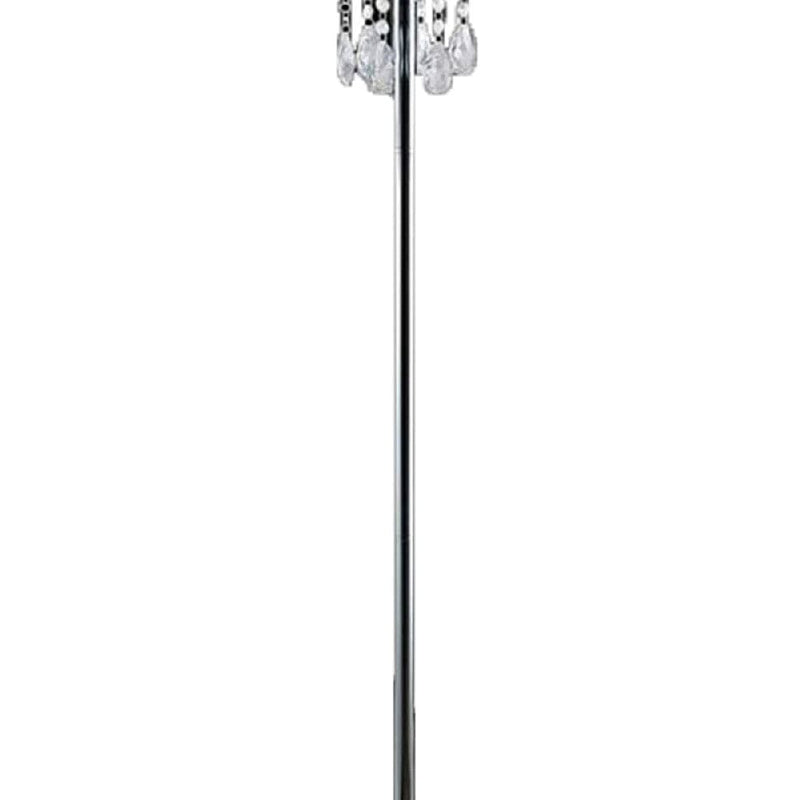 Bob 63 Inch Floor Lamp Pleated Shade Crystal Droplets Black-zoom-