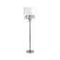 Bob 63 Inch Floor Lamp Pleated Shade Crystal Droplets White
