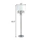 Bob 63 Inch Floor Lamp Pleated Shade Crystal Droplets White
