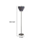 Gene 61 Inch Floor Lamp 3 Layered Crystal Shade Black