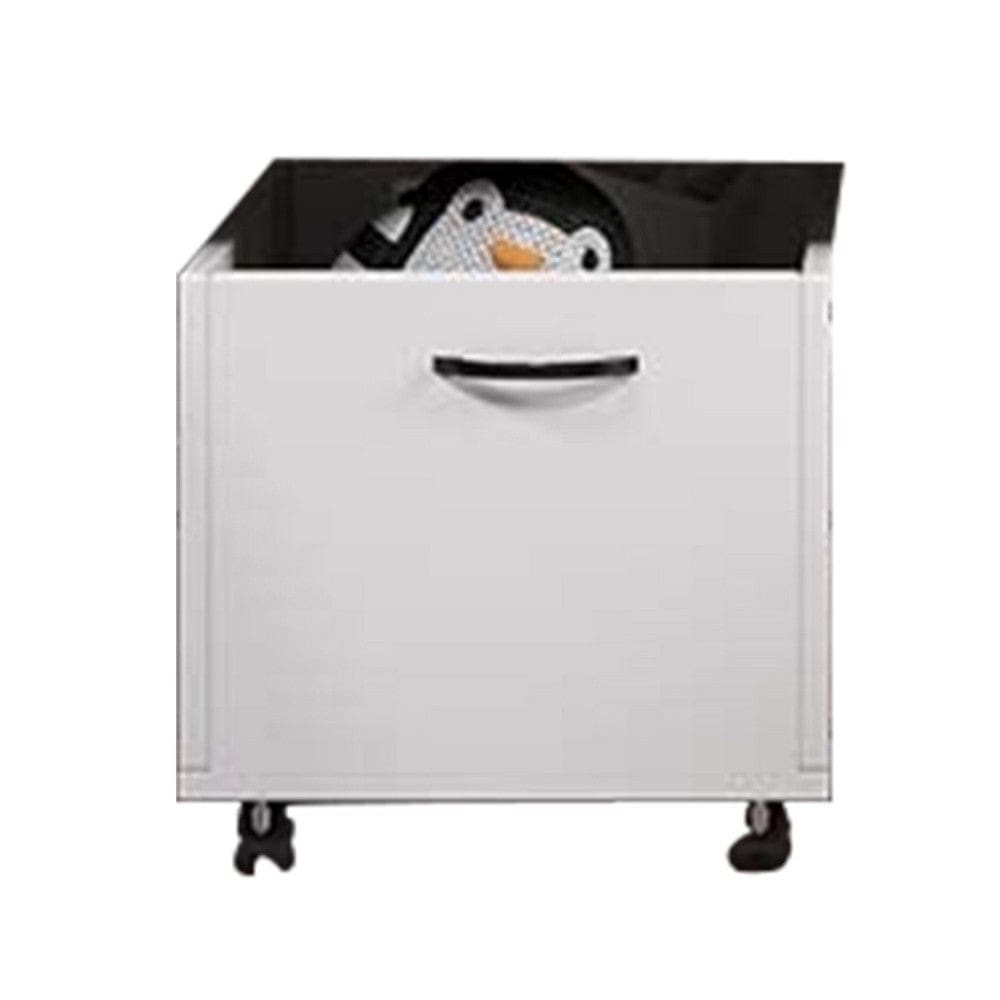 20 Inch Multipurpose Storage Box with Caster Wheels Set of 2 White-zoom-2