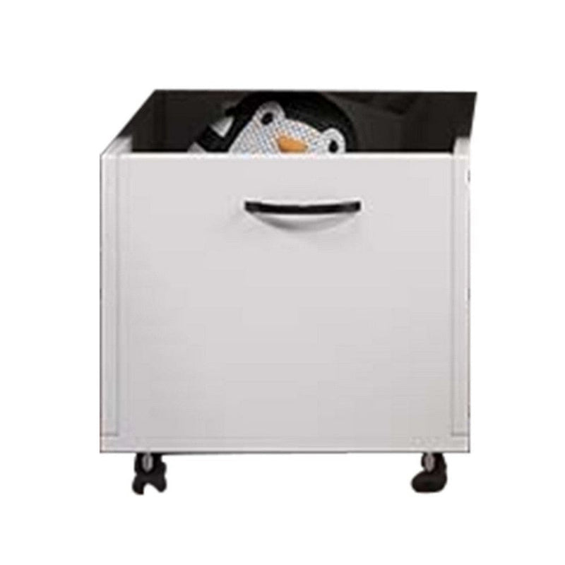 20 Inch Multipurpose Storage Box with Caster Wheels Set of 2 White-zoom-