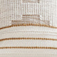 18 Inch Decorative Throw Pillow Cover Brown Textured Design White Fabric