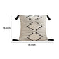 18 Inch Decorative Throw Pillow Cover Black Embroidery Tassels White