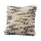 18 Inch Decorative Throw Pillow Cover Beaded Chevron Cream Fabric