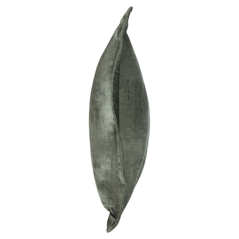 Brad 22 Inch Square Velvet Decorative Throw Pillow Flanged Finish Green-zoom-
