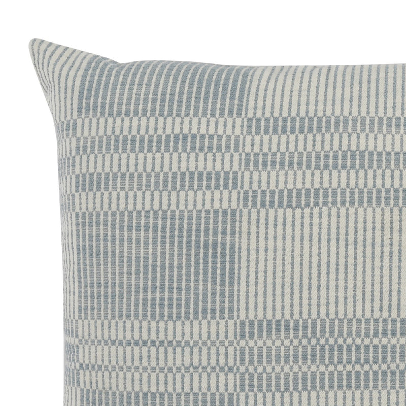 Drake 22 Inch Square Cotton Decorative Throw Pillow Plaid Sandy Blue-zoom-
