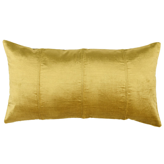 Chad 26 Inch Velvet Decorative Lumbar Throw Pillow Plush Gold