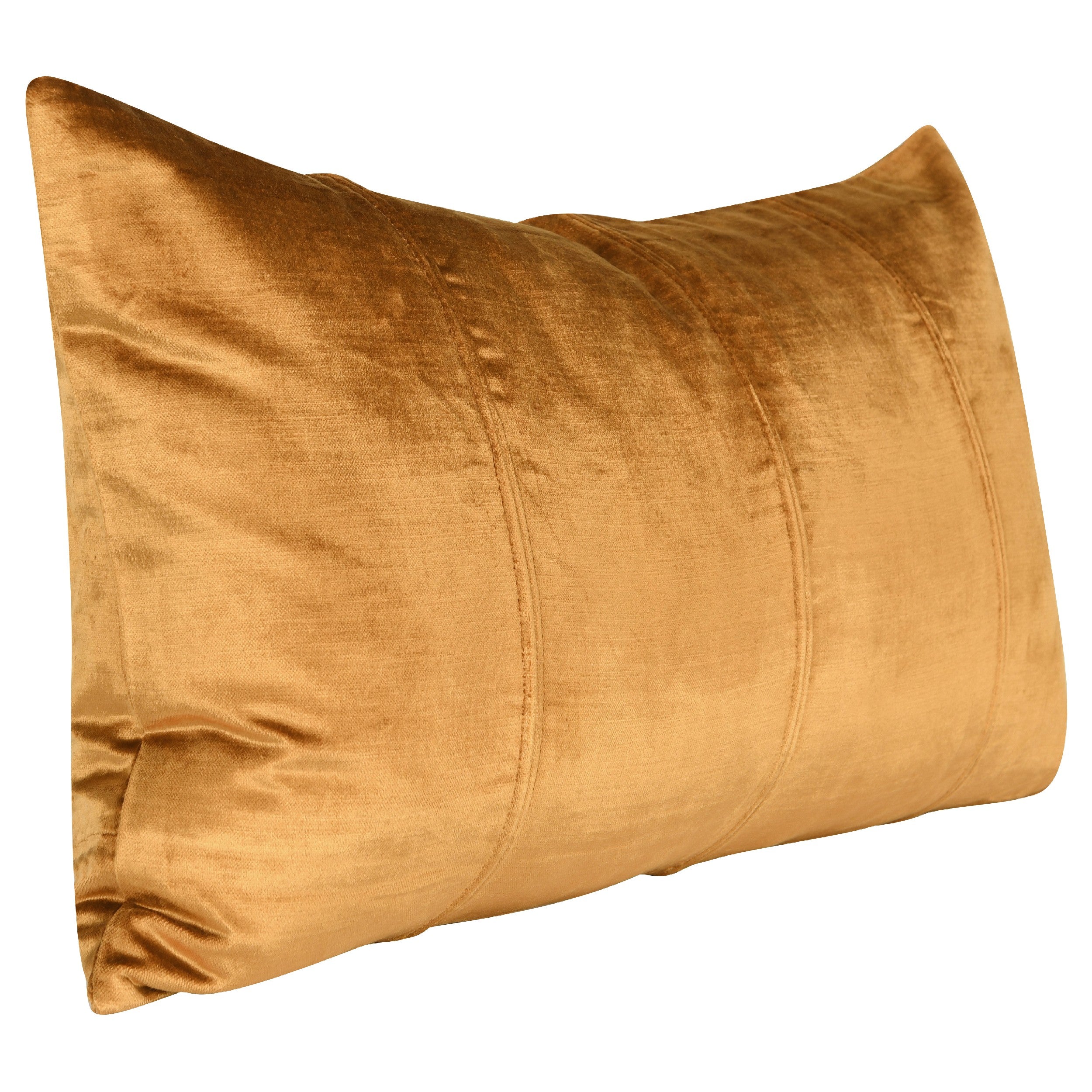 Chad 26 Inch Velvet Decorative Lumbar Throw Pillow Plush Copper-zoom-2