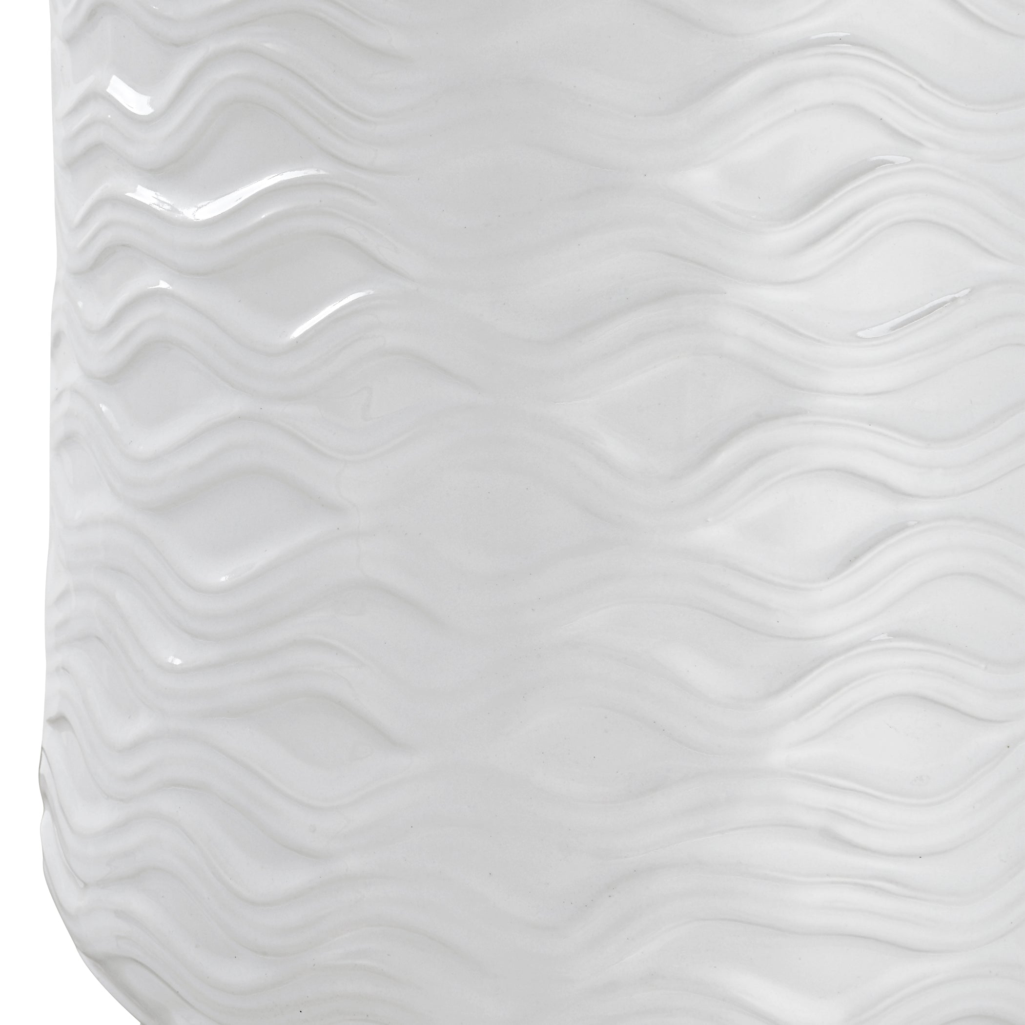 27 Inch Ceramic Table Lamp Wavy Texture Silver White-zoom-4