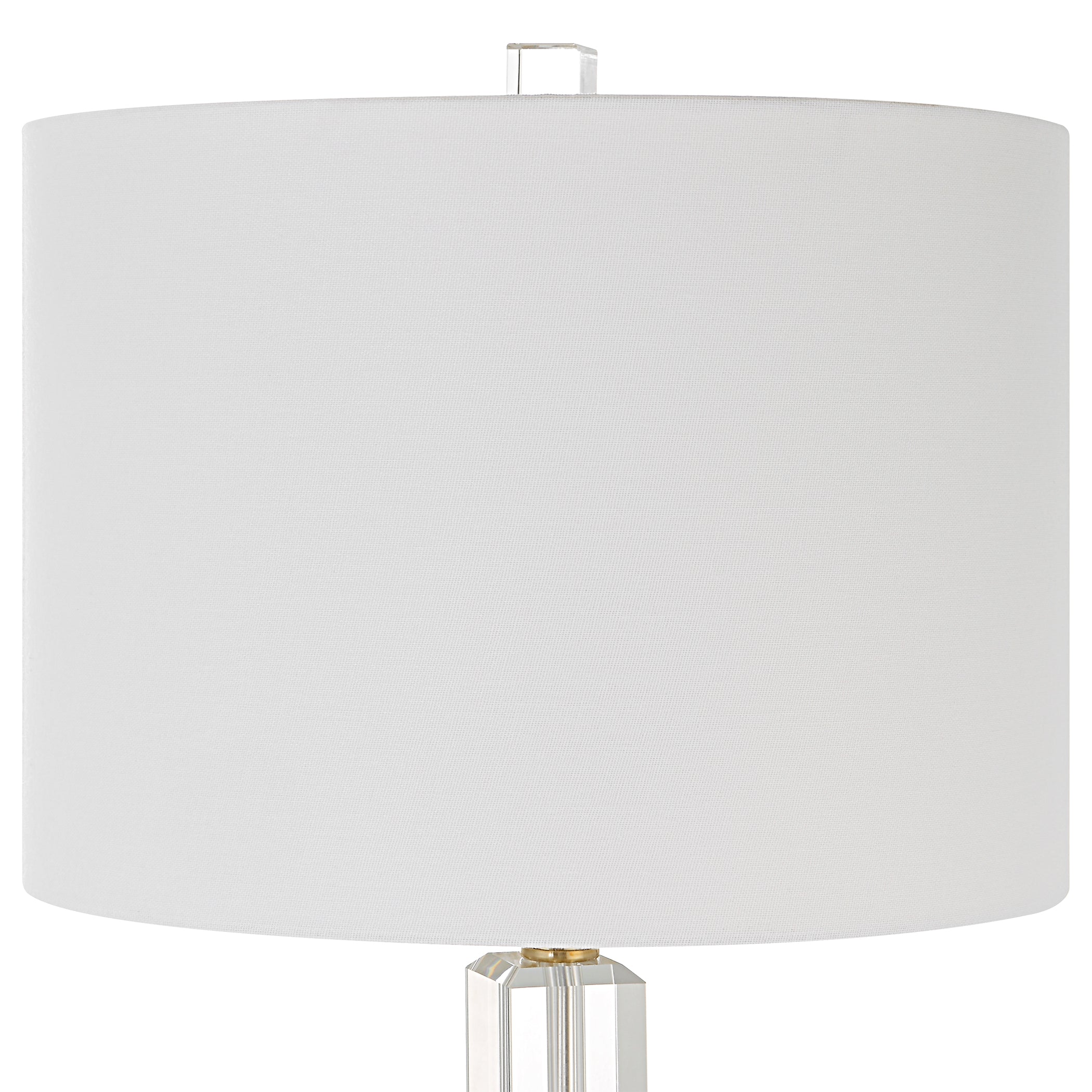 29 Inch Metal Table Lamp Stacked Crystals Antique Brass White-zoom-4