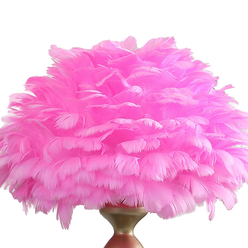 Lily 24 Inch Metal Glam Feather Table Lamp Candlestick 40w Pink Gold-zoom-