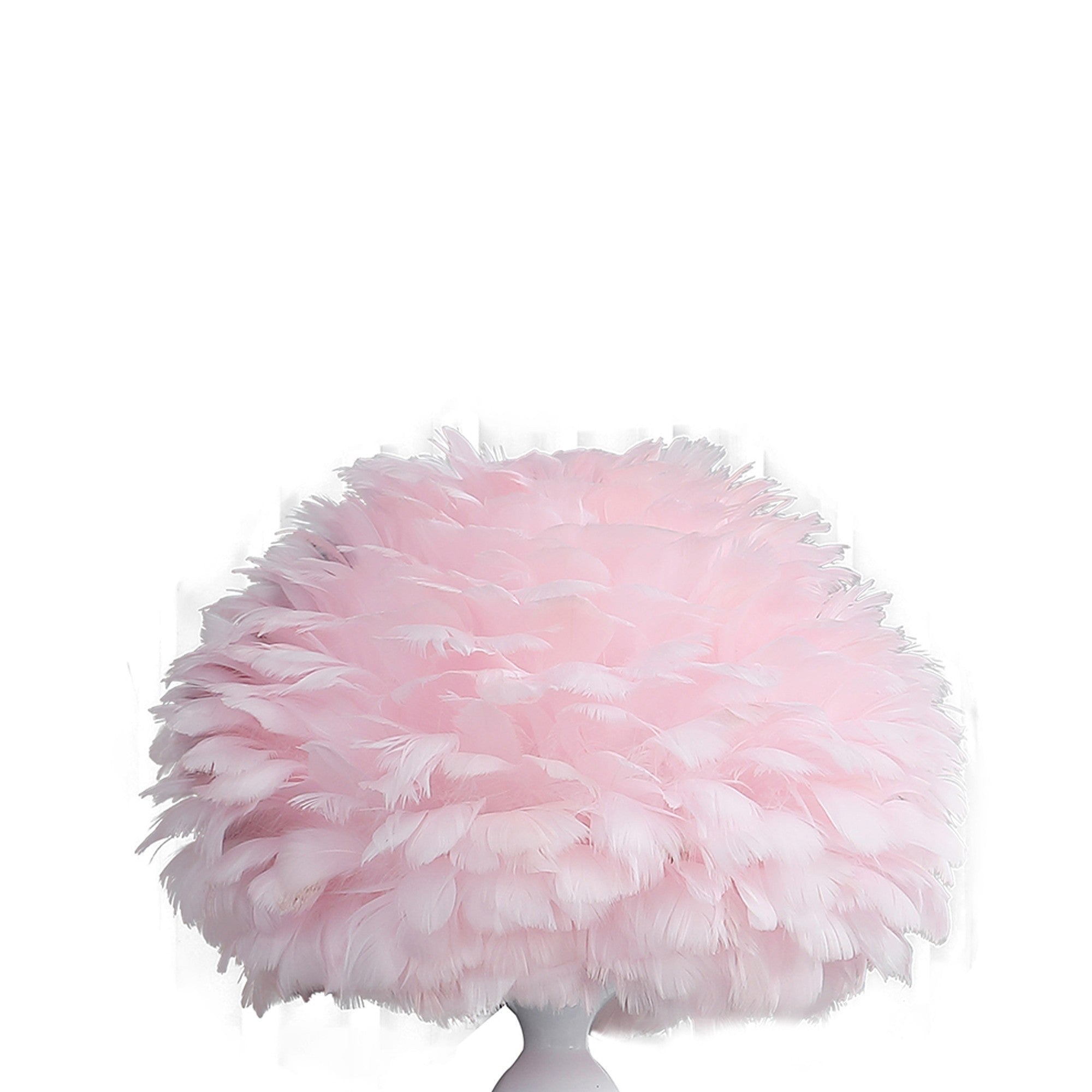 Lily 24 Inch Metal Glam Feather Table Lamp Candlestick 40w Pink White-zoom-3