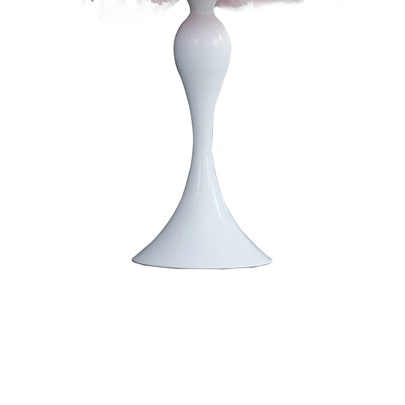 Lily 24 Inch Metal Glam Feather Table Lamp Candlestick 40w Pink White-zoom-
