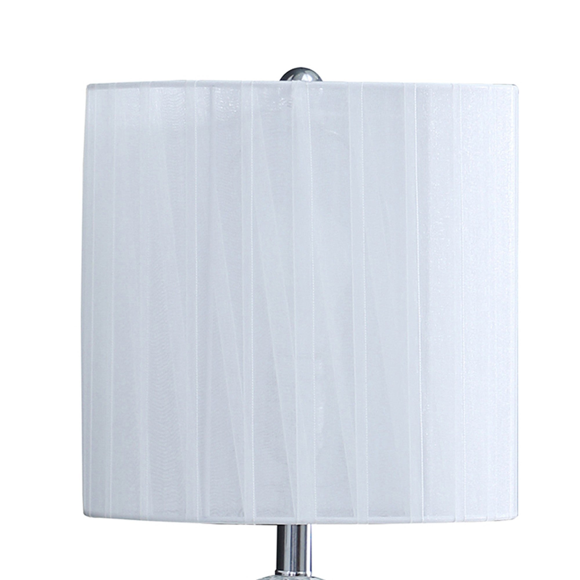 20 Inch Glass Table Lamp 9W LED 3 Way Switch Egg Shape Silver-zoom-3