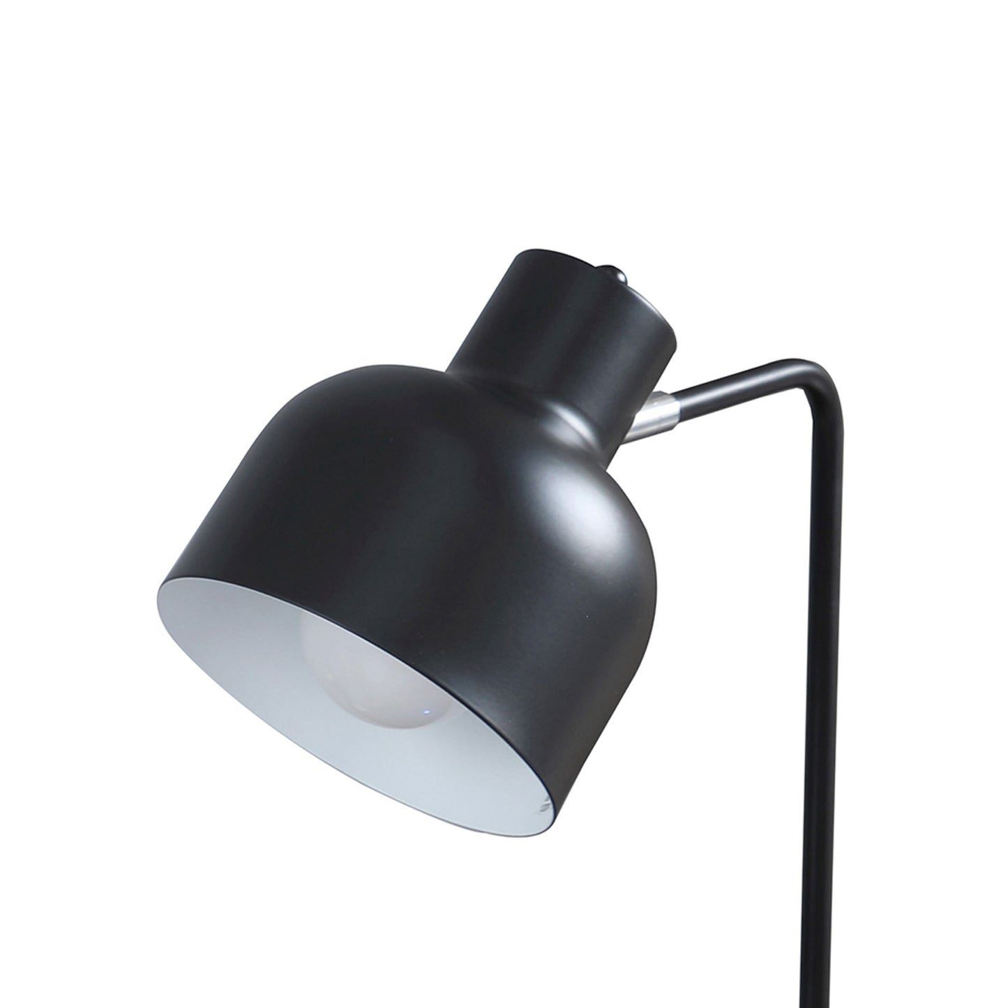 15 Inch Metal Table Lamp Adjustable Shade Wireless Charging Black