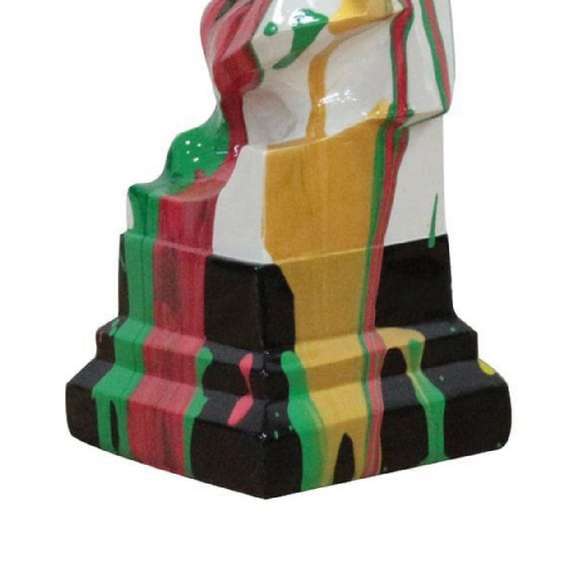 Cid 15 Inch Modern Polyresin Deer Sculpture Decor Faceted Multicolor-zoom-