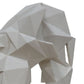 Cid 15 Inch Modern Polyresin Horse Head Sculpture Decor Faceted White