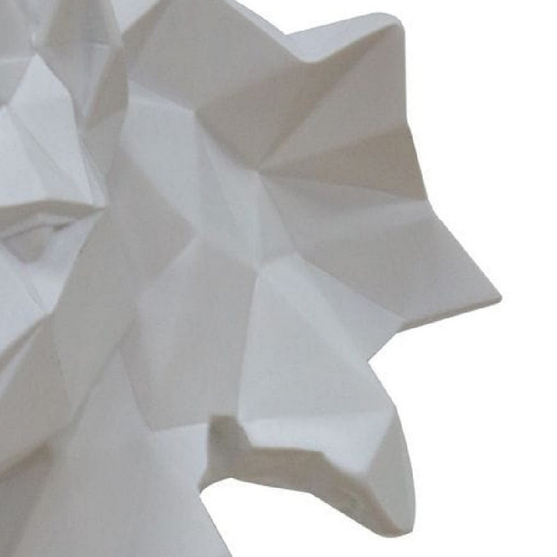 Cid 12 Inch Modern Polyresin Stallion Horse Head Sculpture Decor White-zoom-
