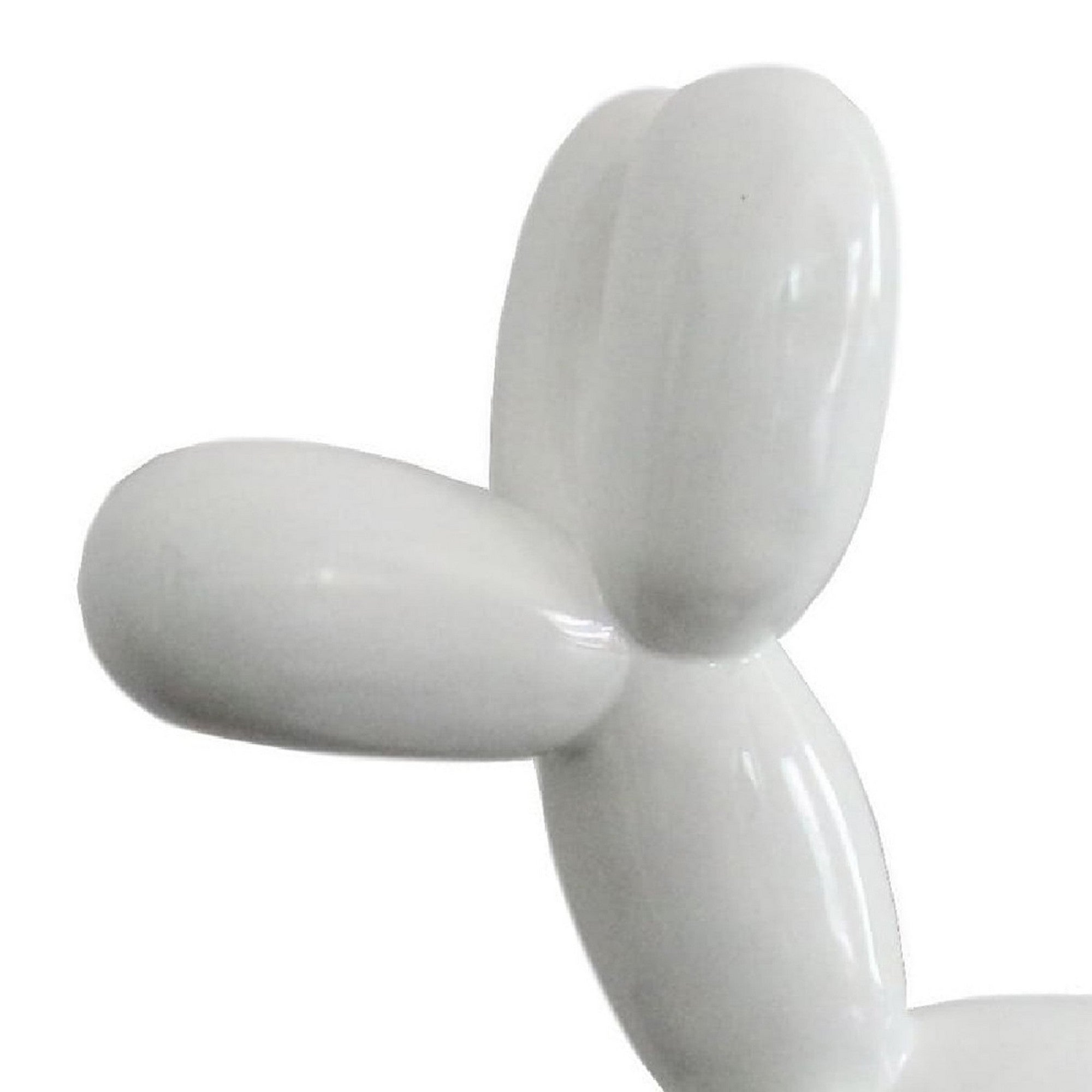 Cid 16 Inch Modern Polyresin Balloon Art Dog Sculpture Decor White-zoom-2