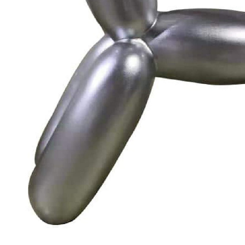 Cid 16 Inch Modern Polyresin Balloon Art Dog Sculpture Decor Silver-zoom-