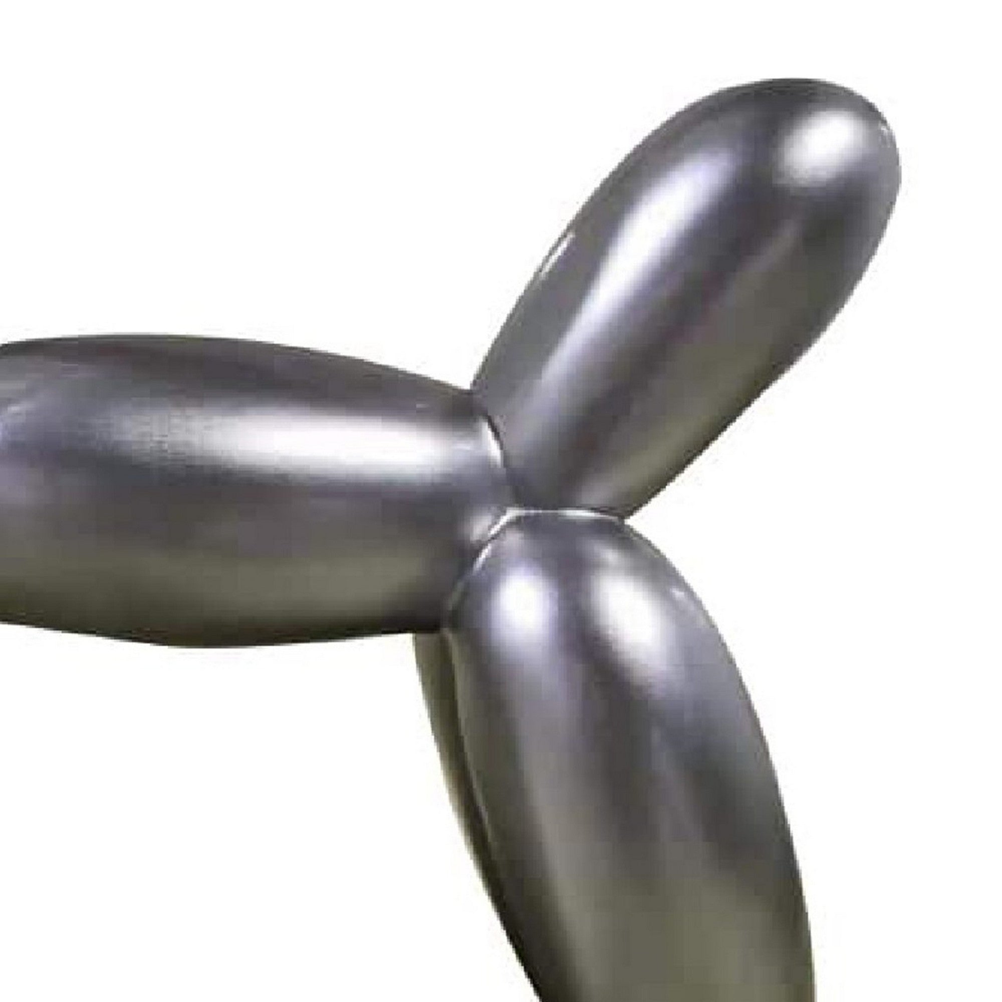 Cid 16 Inch Modern Polyresin Balloon Art Dog Sculpture Decor Silver-zoom-4