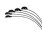 92 Inch Modern Floor Lamp 5 Dome Shades Dimmer Switch Black