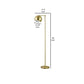 60 Inch Modern Floor Lamp Dome Shade Round Metal Base Brass