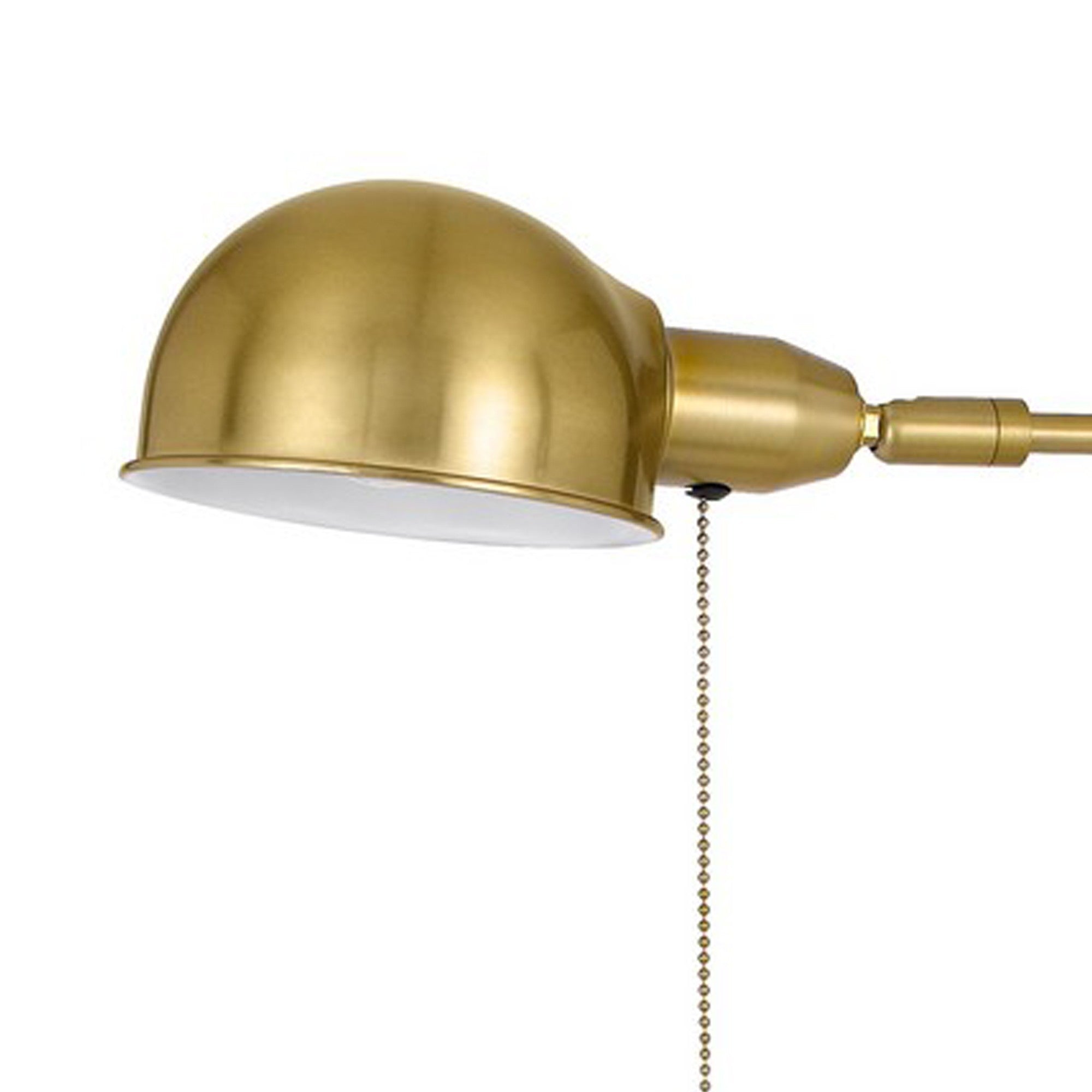 58 Inch Metal Floor Lamp Adjustable Height Chain Switch Antique Brass