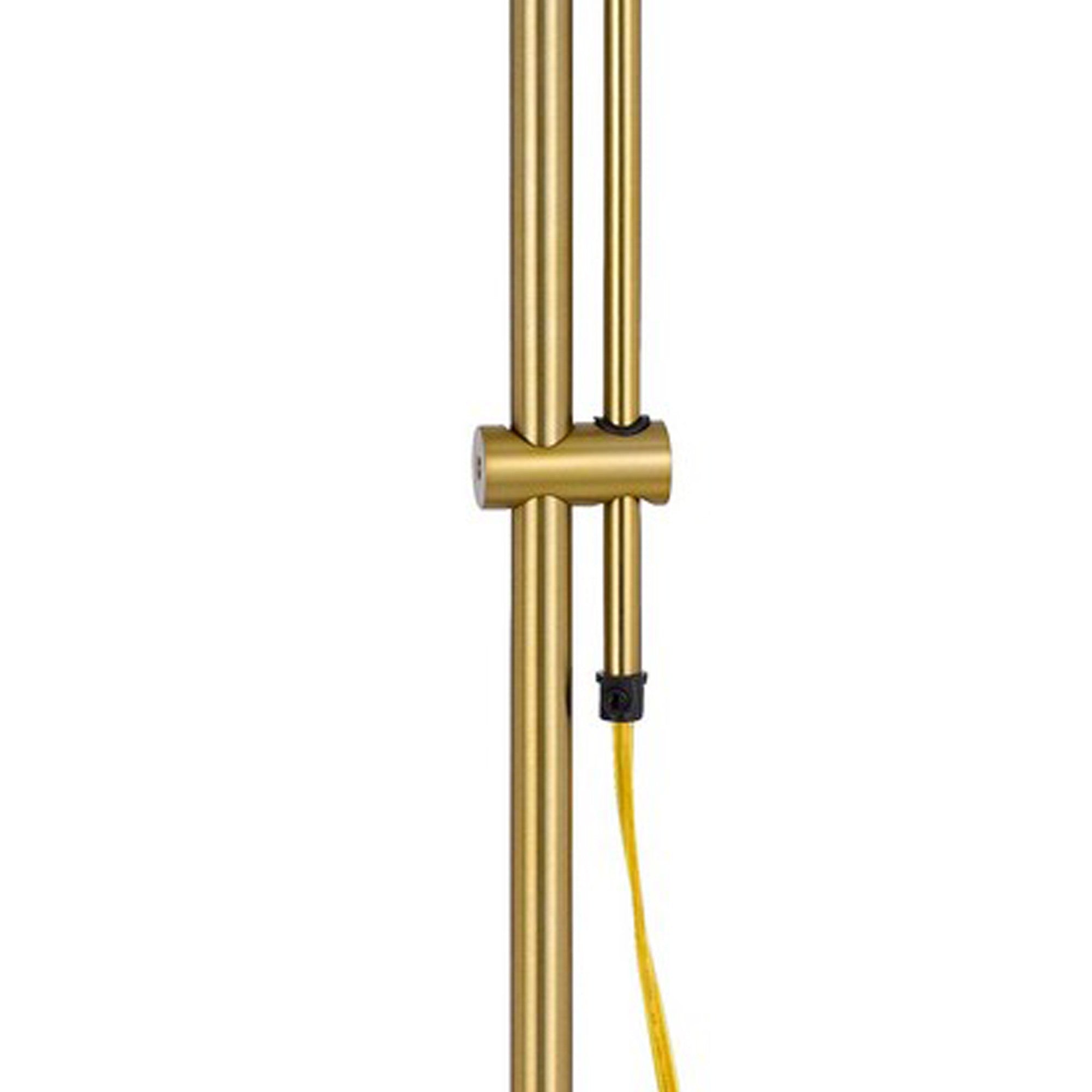 58 Inch Metal Floor Lamp Adjustable Height Chain Switch Antique Brass-zoom-3