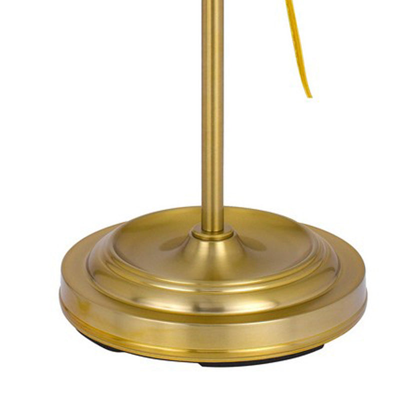 58 Inch Metal Floor Lamp Adjustable Height Chain Switch Antique Brass-zoom-