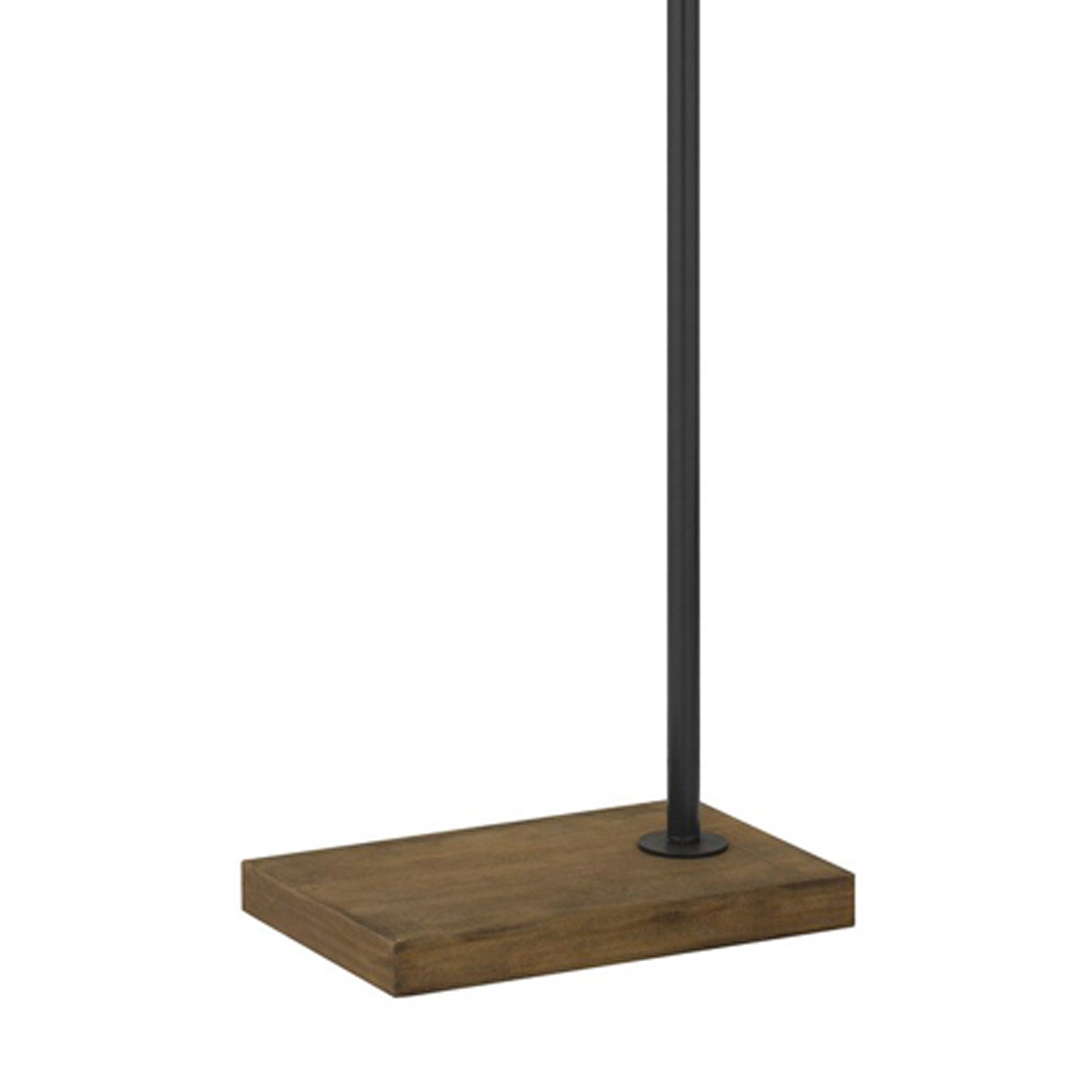 66 Inch Metal Floor Lamp Adjustable Cone Shade Wood Base Dark Bronze-zoom-4