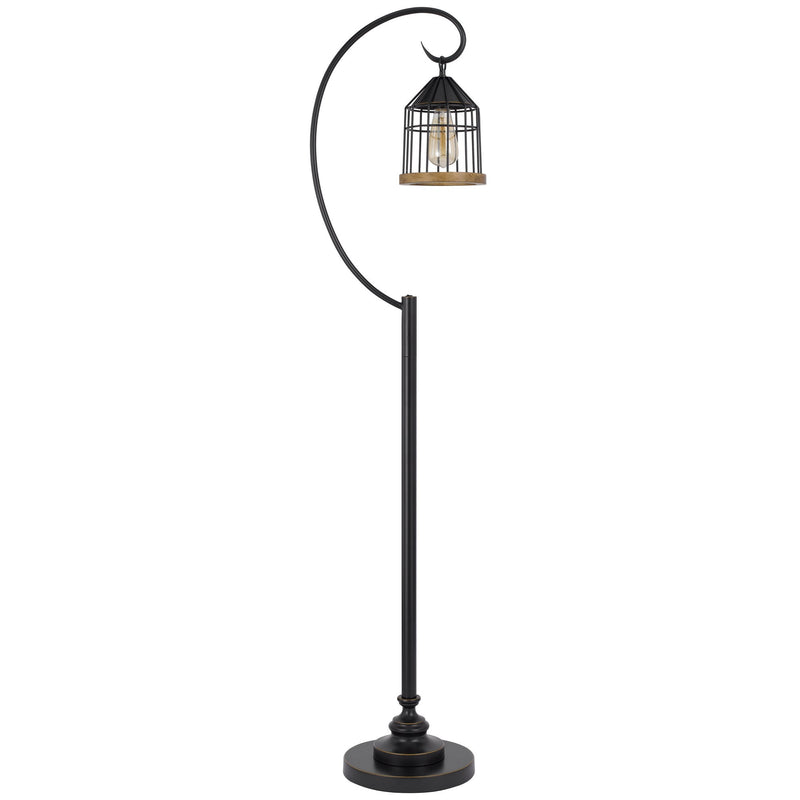 Kim 63 Inch Modern Floor Lamp Hanging Lantern Shade Metal Dark Bronze-zoom-