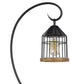 Kim 63 Inch Modern Floor Lamp Hanging Lantern Shade Metal Dark Bronze