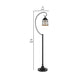 Kim 63 Inch Modern Floor Lamp Hanging Lantern Shade Metal Dark Bronze