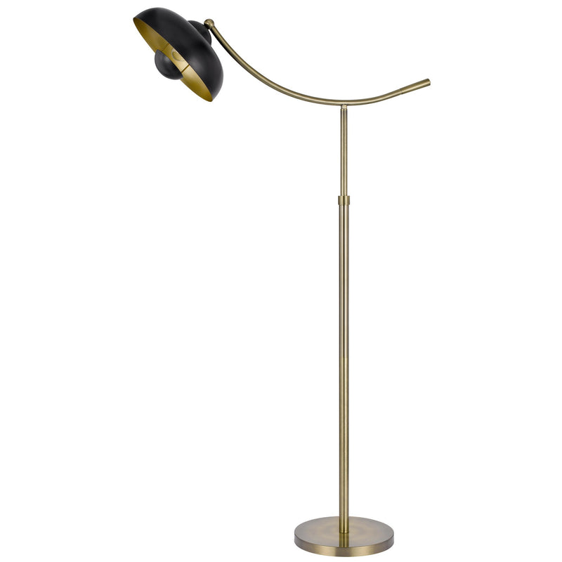 66 Inch Adjustable Arc Floor Lamp Dome Shade Dark Bronze Antique Brass-zoom-