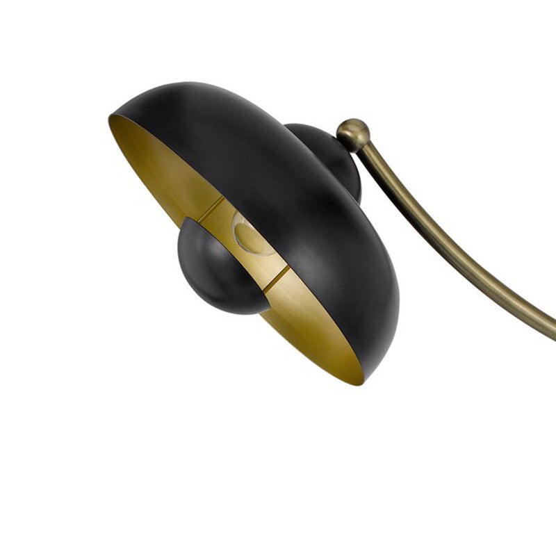 66 Inch Adjustable Arc Floor Lamp Dome Shade Dark Bronze Antique Brass-zoom-